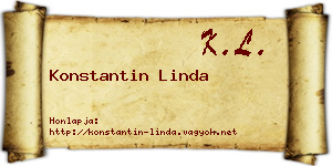 Konstantin Linda névjegykártya